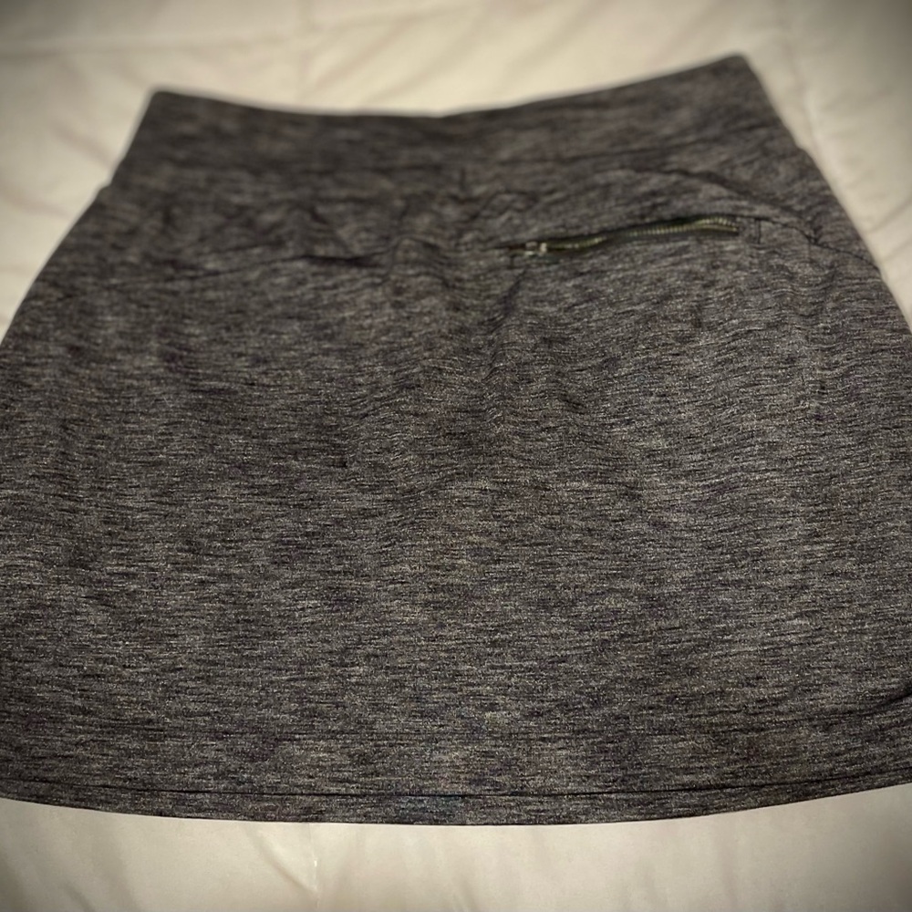 Athleta women’s tall metro downtown skort skirt, gray heathered black - Picture 4 of 6